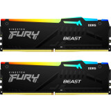 Operatīvā atmiņa 32Gb DDR5 6000MHz Kingston Fury Beast RGB (KF560C40BBAK2-32) (2x16Gb KIT)