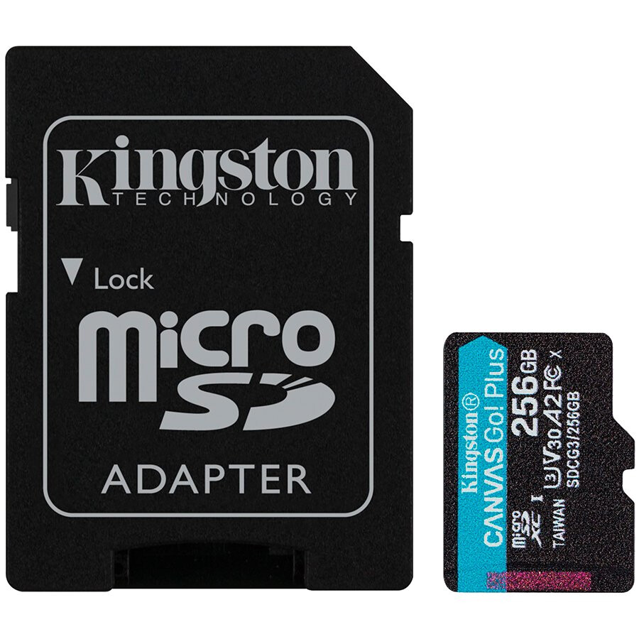 Atmiņas kartes Kingston Canvas Go Plus 256GB microSDXC (SDCG3/256GB)