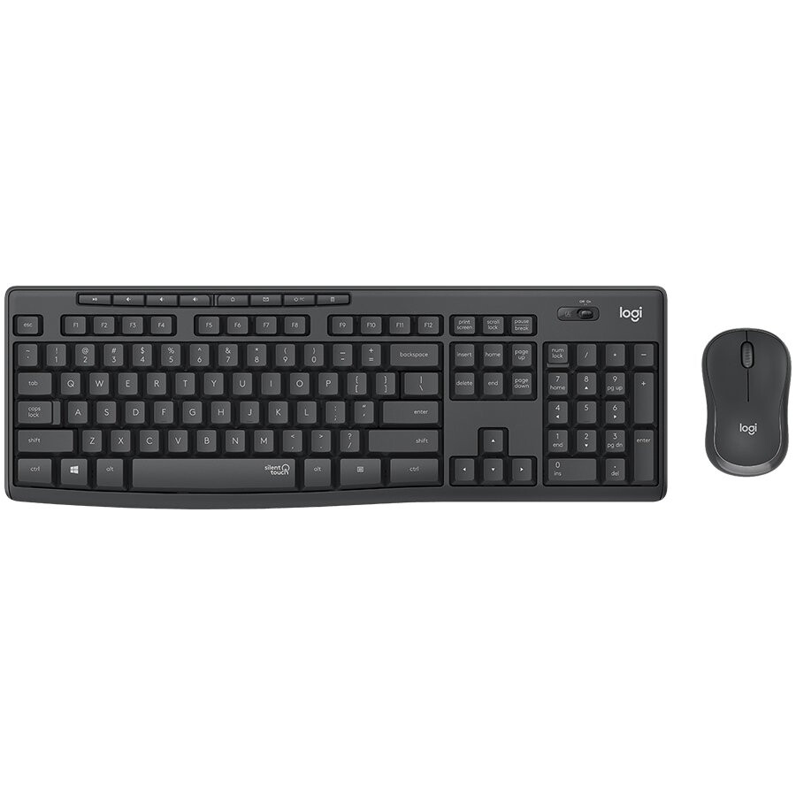 Tastatūra + pele LOGITECH MK295 Silent Wireless Combo GRAPHITE US - 920-009800