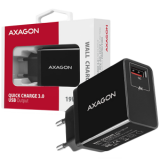 Kabeļu sistēmu sastāvdaļa (SCS) AXAGON ACU-QC19 wall charger 1x QC3.0/AFC/FCP/SMART, 19W, black