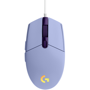 Pele LOGITECH G102 LIGHTSYNC Corded Gaming Mouse - LILAC - USB - EER - 910-005854