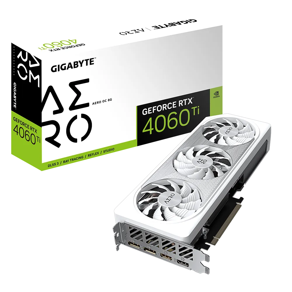 Videokarte GIGABYTE RTX4060 Ti AERO OC 8GB GDDR6 (GV-N406TAERO OC-8GD)