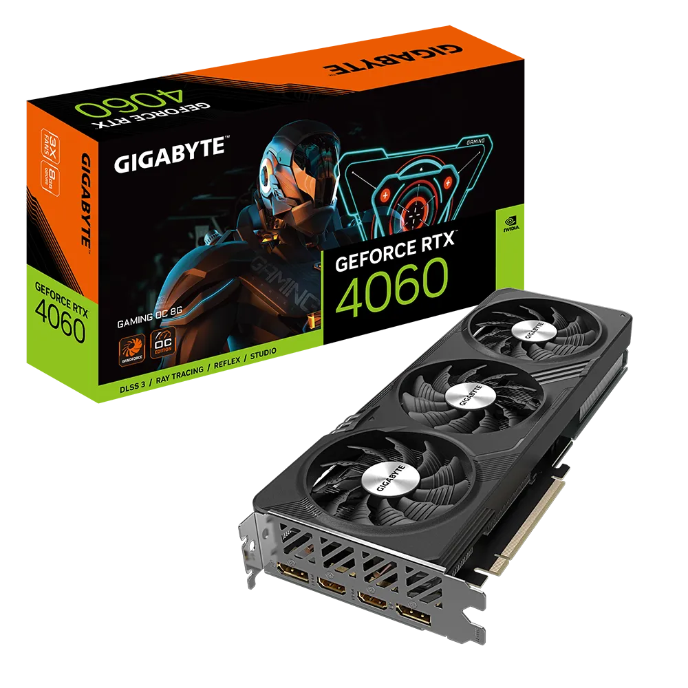 Videokarte GIGABYTE RTX 4060 GAMING OC 8GB GDDR6 (GV-N4060GAMING OC-8GD)