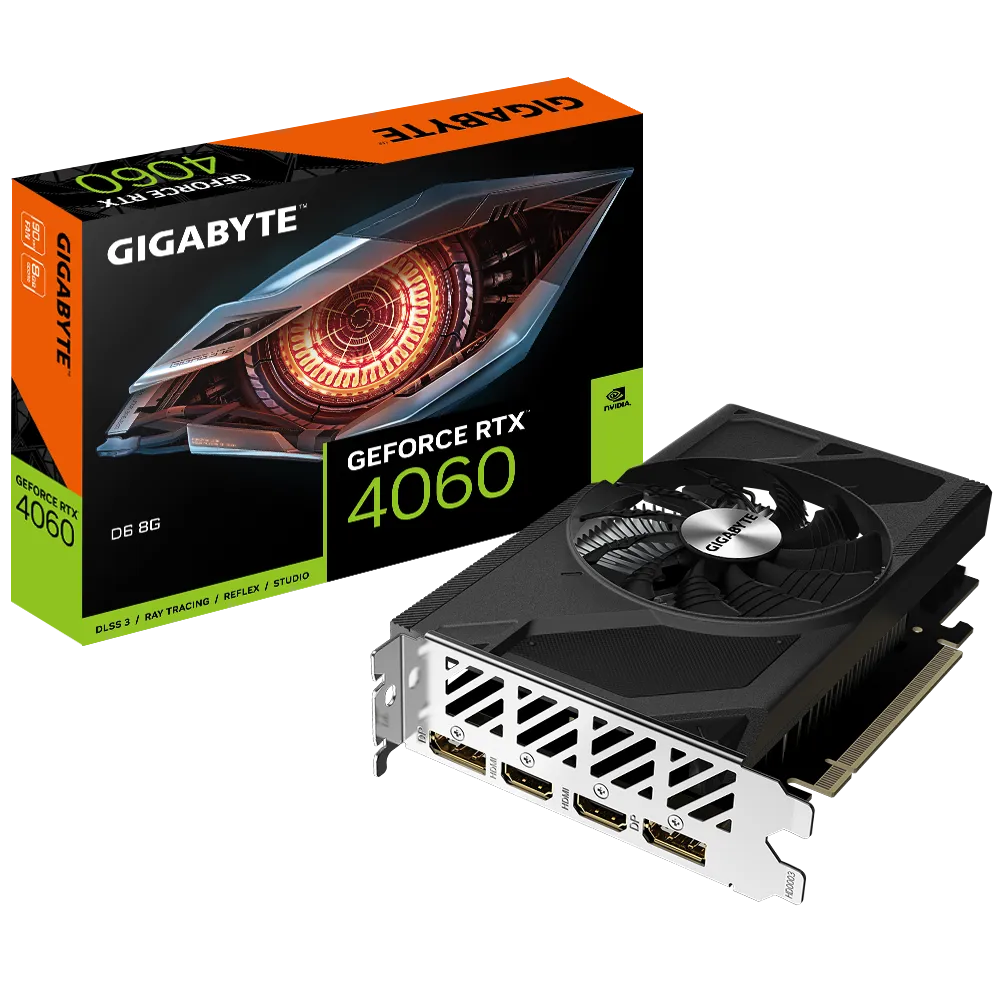 Videokarte GIGABYTE GeForce RTX 4060 D6 8G GDDR6 (GV-N4060D6-8GD)