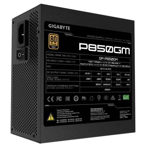 Barošanas bloks GIGABYTE P850GM 850W (GP-P850GM)