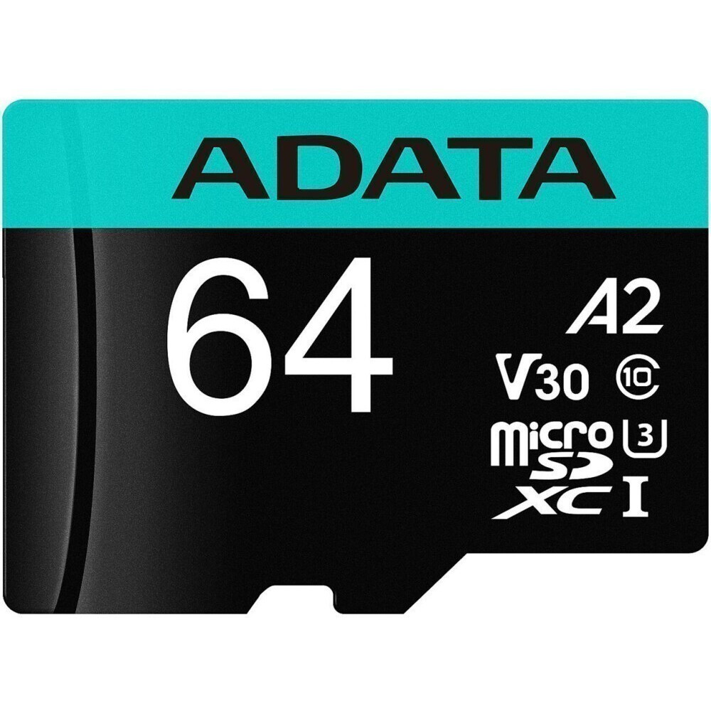 Memory card ADATA 64Gb MicroSD + SD adapter (AUSDX64GUI3V30SA2-RA1)