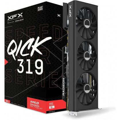 Videokarte XFX RADEON RX 7700 XT SPEEDSTER QICK319 12 GB GDDR6 (RX77TQICKB9)