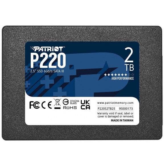 SSD PATRIOT P220 SSD 2TB SATA 550/500MB/s (P220S2TB25)