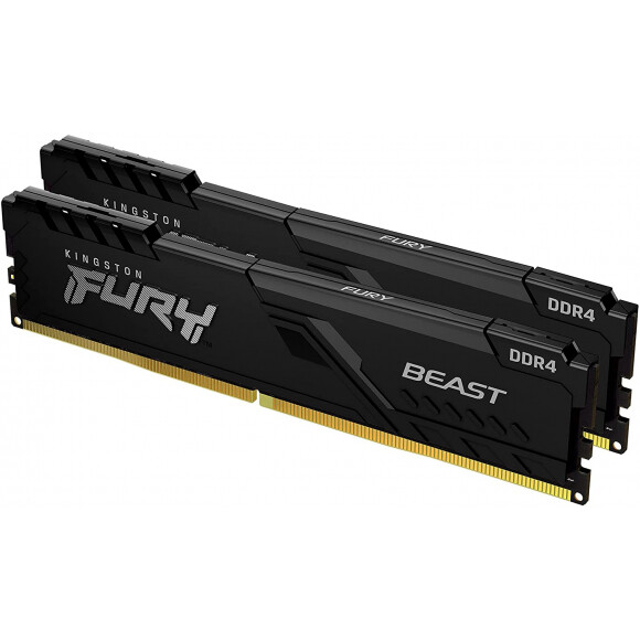 Operatīvā atmiņa Kingston Fury Beast Black 32Gb 3600 MHz DDR4 CL18 Kit of 2x16 (KF436C18BBK2/32)