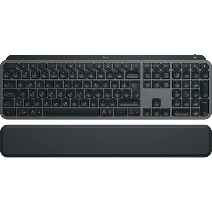 Tastatūra LOGITECH MX Keys S Plus Bluetooth Illuminated Keyboard with Palm Rest GRAPHITE US - 920-011589