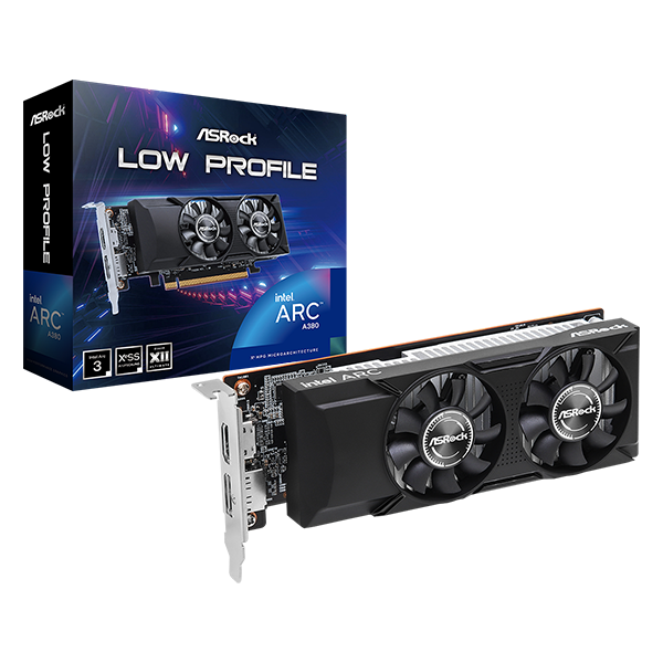 Videokarte ASROCK Arc A380 Low Profile 6GB GDDR6 (A380 LP 6G)