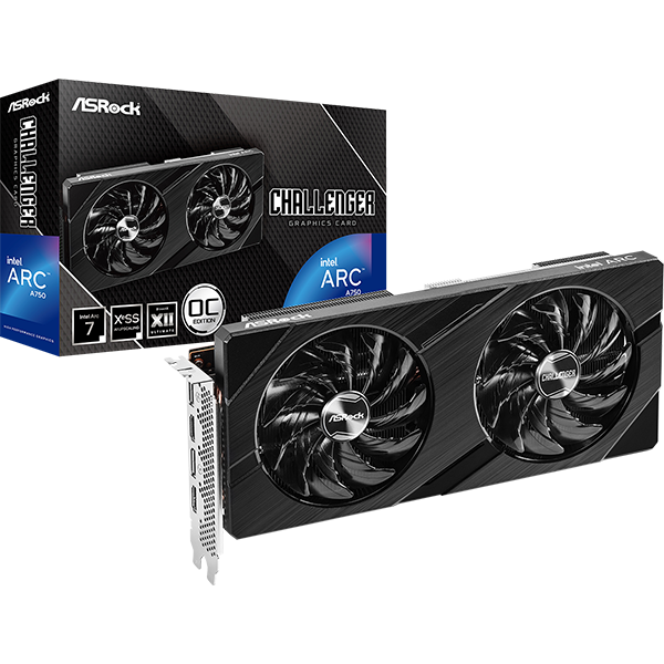 Videokarte ASROCK Arc A750 Challenger D 8GB GDDR6 OC (A750 CLD 8GO)