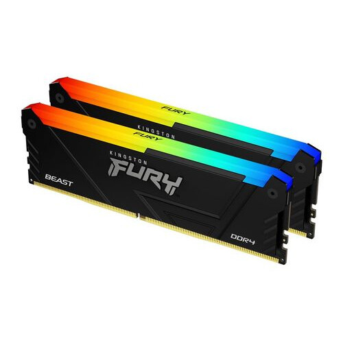 Operatīvā atmiņa KINGSTON FURY Beast RGB 32GB 3200MT/s DDR4 CL16 Kit of 2x16 GB (KF432C16BB2AK2/32)