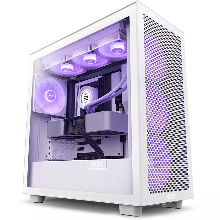 Datoru korpuss NZXT H7 Flow RGB white Midi-Tower (CM-H71FW-R1)