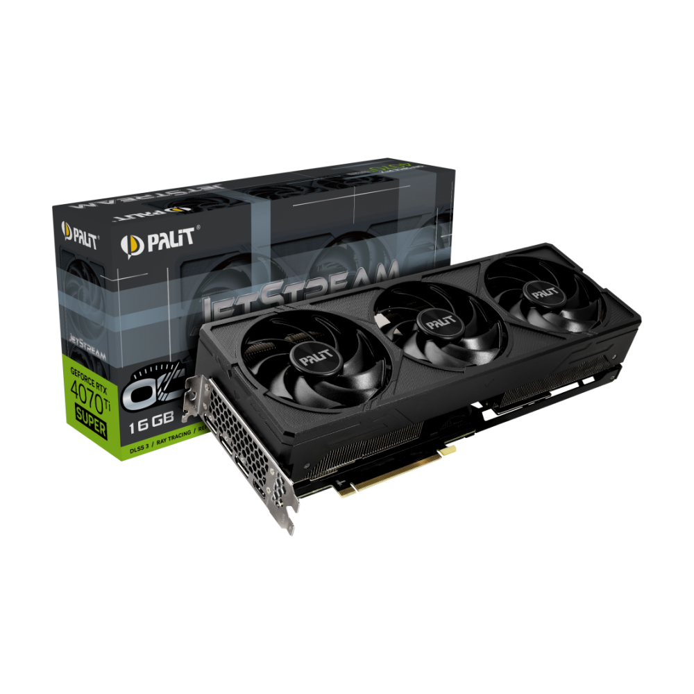 Videokarte PALIT GeForce RTX 4070Ti SUPER JetStream 16 GB (NED47TSS19T2-1043J)