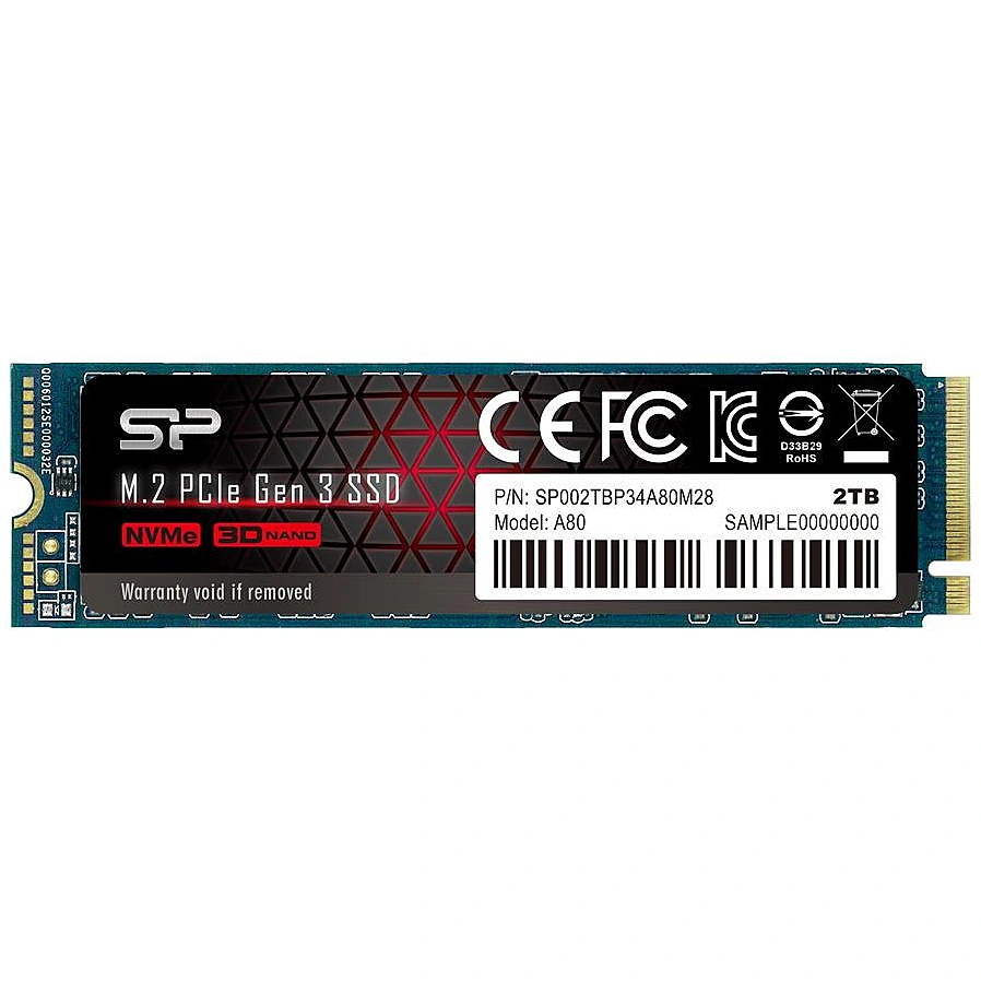 SSD SILICON POWER P34A80 2TB M.2 PCIe (SP002TBP34A80M28)