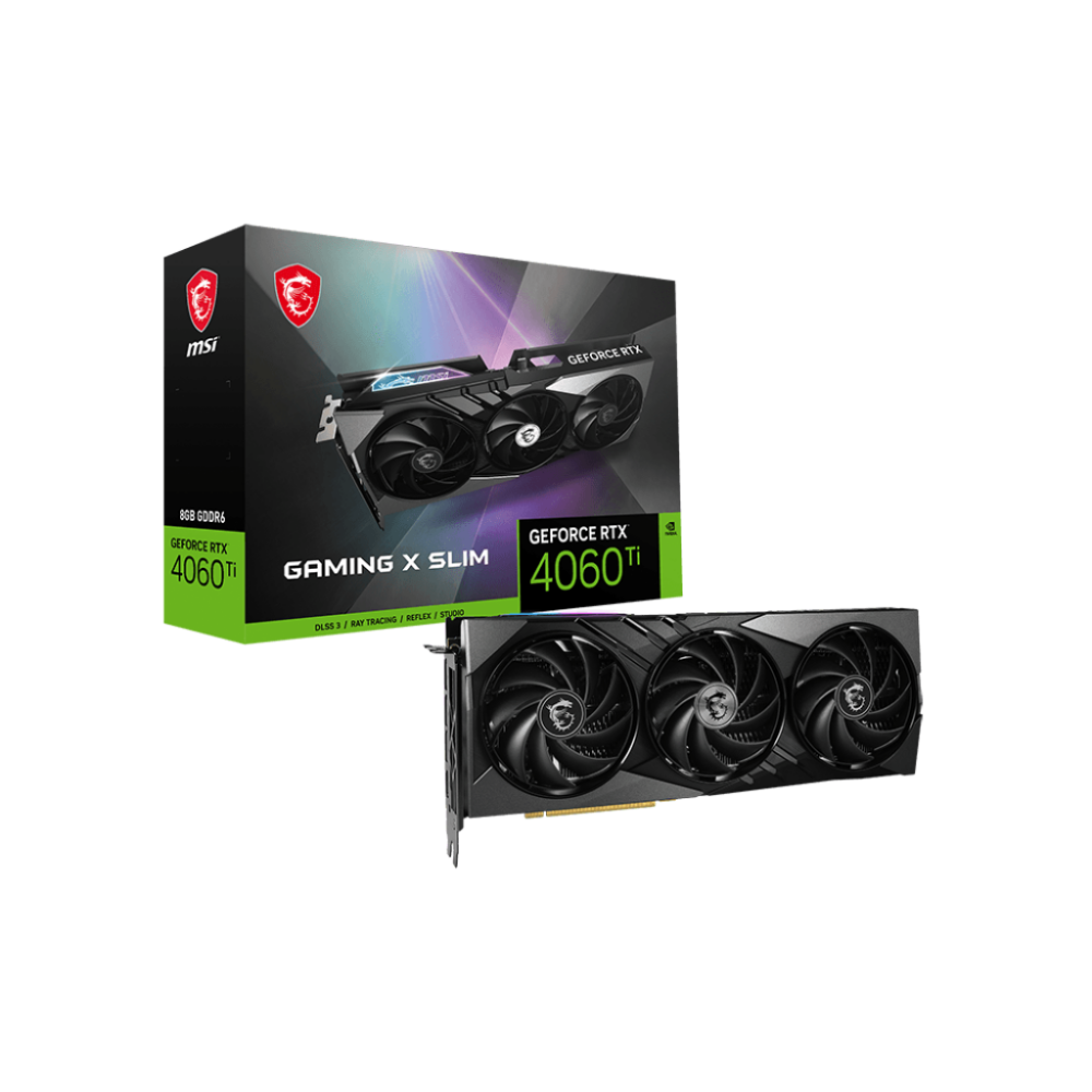 Videokarte MSI NVIDIA GeForce RTX 4060 Ti 8 GB (RTX4060TIGAMXSLIM8G)