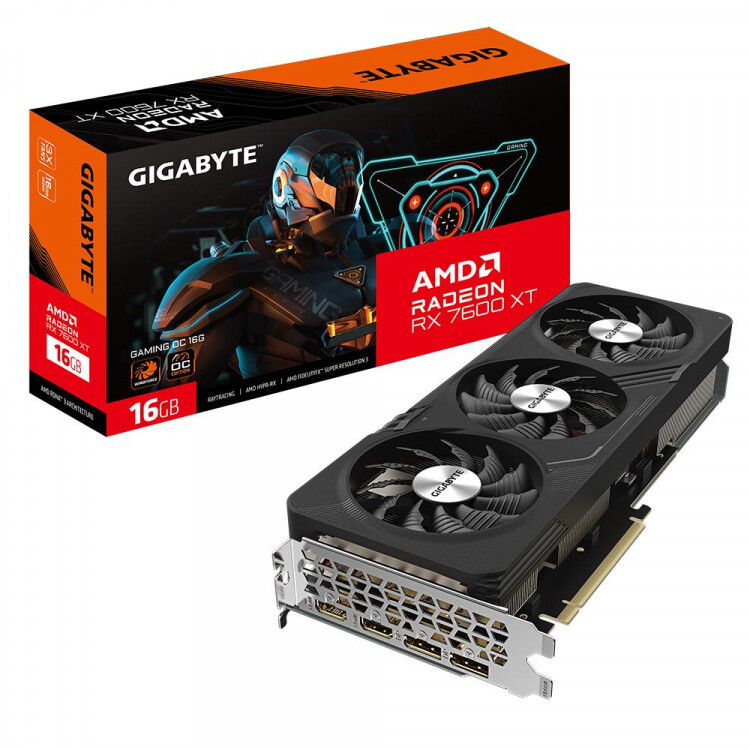 Videokarte GIGABYTE AMD Radeon RX 7600 XT 16 GB GDDR6 (R76XTGAMINGOC-16GDG10)