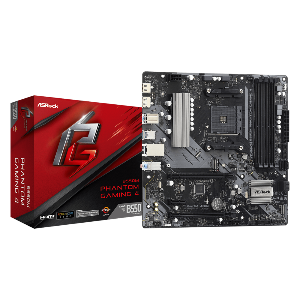 Pamatplate ASROCK AMD B550 SAM4 MicroATX (B550MPHANTOMGAMING4)