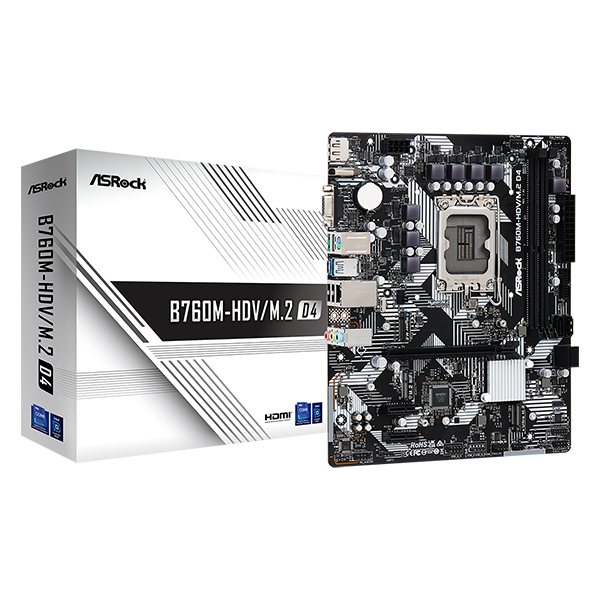 Pamatplate ASROCK B760M-HDV/M.2 D4(B760M-HDV/M.2D4)