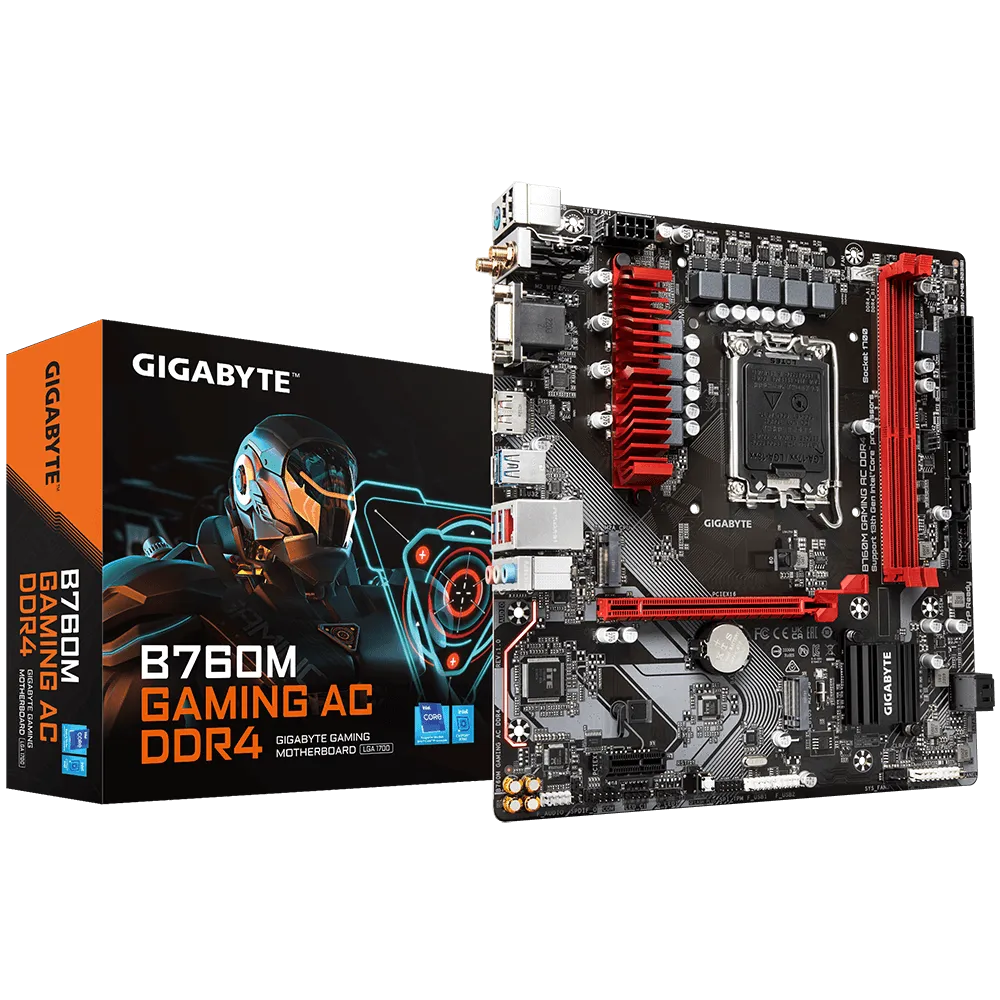 Pamatplate GIGABYTE B760M GAMING AC DDR4 (B760MGAMINGACDDR41.1)