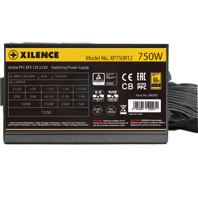 Barošanas bloks XILENCE 650w ATX 12V 2.52 (XN320)