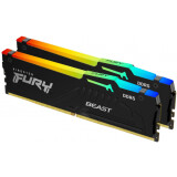 Operatīvā atmiņa Kingston Fury Beast RGB 64Gb 5600MHz DDR5 CL36 KIT of 2x32GB (KF556C36BBEAK2-64) (2x32Gb KIT)