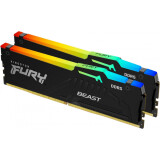 Operatīvā atmiņa 64Gb DDR5 6000MHz Kingston Fury Beast RGB (KF560C40BBAK2-64) (2x32Gb KIT)