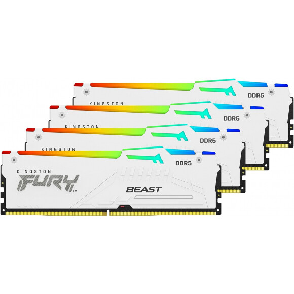 Operatīvā atmiņa KINGSTON Fury Beast RGB 128GB 5200MHz DDR5 CL40 Kit of 4x32GB (KF552C40BWAK4-128)