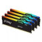 Operatīvā atmiņa KINGSTON  FURY Beast RGB 128GB 5600 MHz DDR5 CL 40 Kit of 4x32GB (KF556C40BBAK4-128)