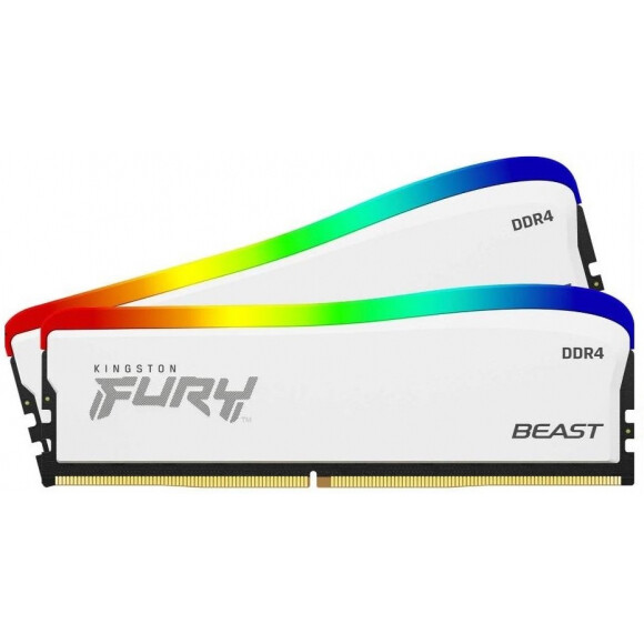 Operatīvā atmiņa KINGSTON Fury Beast RGB White 16GB 3600MHz DDR4 CL17 Kit of 2x8GB (KF436C17BWAK2/16)