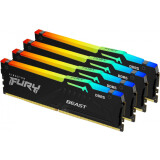 Operatīvā atmiņa KINGSTON Fury Beast RGB 64GB 5200MHz DDR5 Cl40 Kit of 4x16GB (KF552C40BBAK4-64)