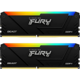 Operatīvā atmiņa KINGSTON FURY Beast RGB 64GB 3600 MHz DDR4 CL18 Kit of 2x32GB  (KF436C18BB2AK2/64)