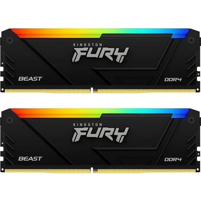 Operatīvā atmiņa KINGSTON FURY Beast RGB 64GB 3600 MHz DDR4 CL18 Kit of 2x32GB  (KF436C18BB2AK2/64)