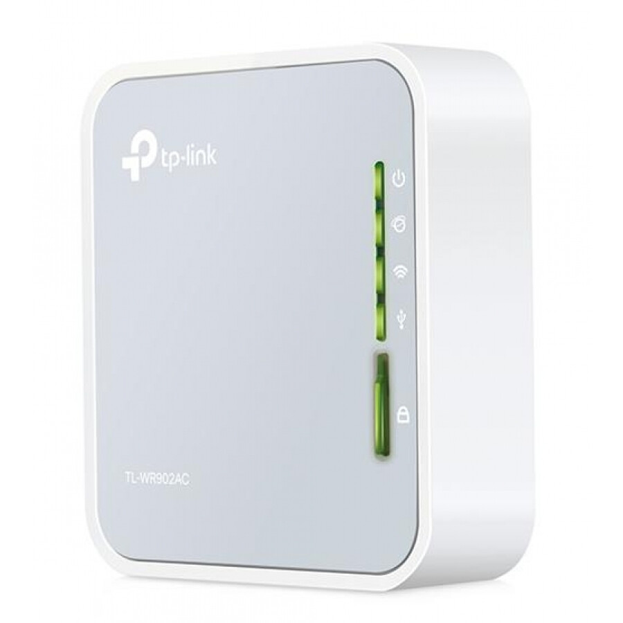 Maršrutētājs (rūteris) TP-LINK 733 Mbps IEEE 802.11a IEEE 802.11 b/g IEEE 802.11n IEEE 802.11ac USB 2.0 1x10/100M (TL-WR902AC)