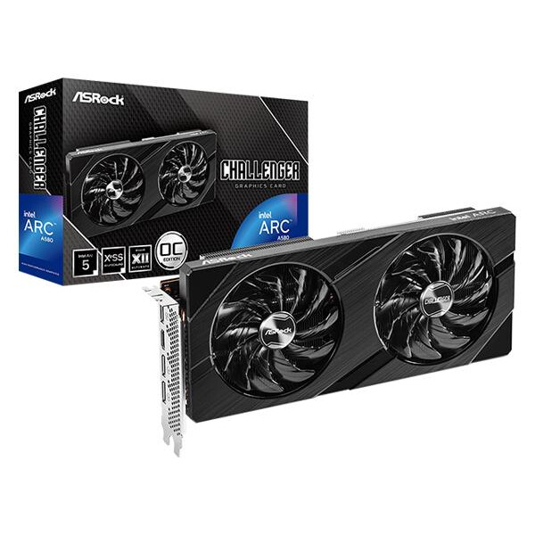 Videokarte ASROCK Intel Arc A580 8 GB GDDR6 256 bit PCIE 4.0 16x GPU 2000 MHz 1xHDMI 3xDisplayPort (A580CL8GO)