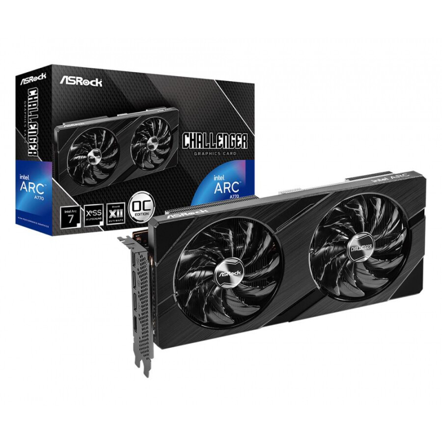 Videokarte ASROCK Intel Arc A770 16 GB GDDR6 256 bit PCIE 4.0 16x GPU 2150 MHz 1xHDMI 3xDisplayPort (A770CL16GO)