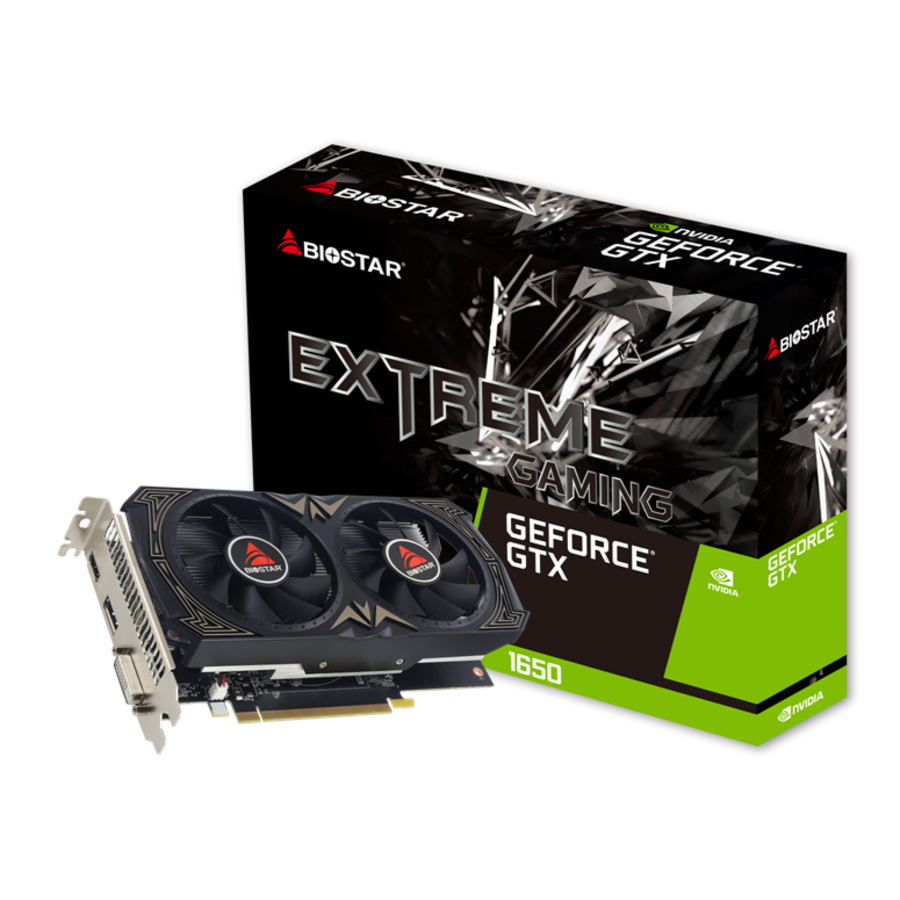 Videokarte BIOSTAR NVIDIA GeForce GTX 1650 4 GB GDDR6 (VN1656XF41)