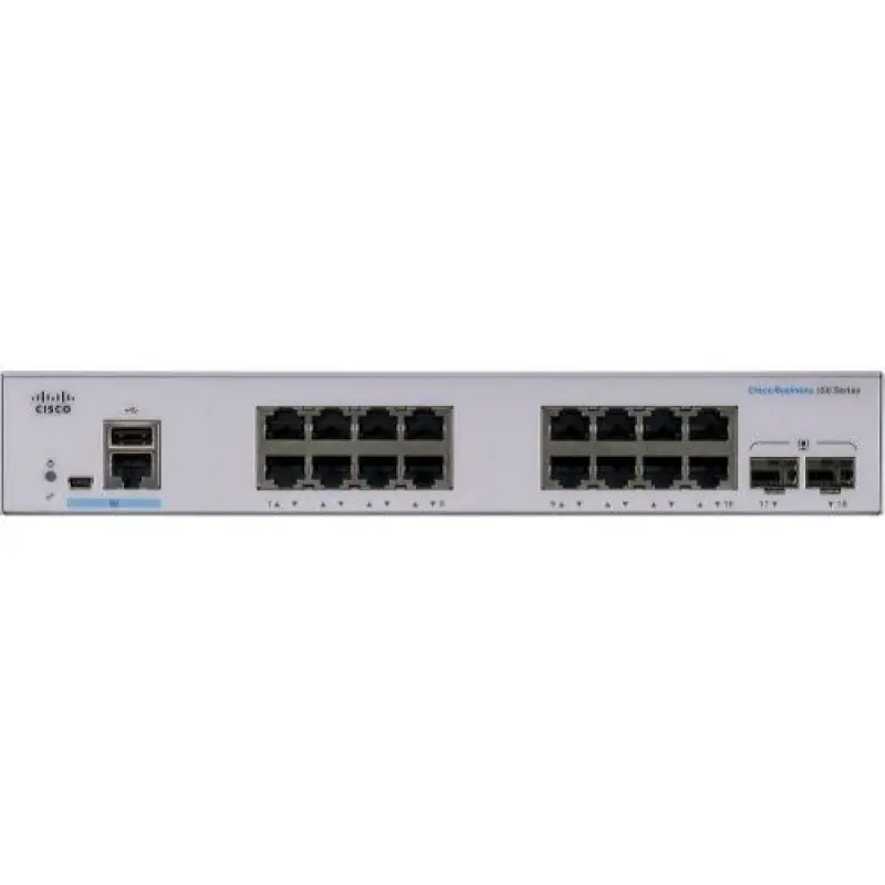 Slēdzis (komutators) CISCO CBS350 Managed 16-port GE Ext PS (CBS350-16T-E-2G-EU)