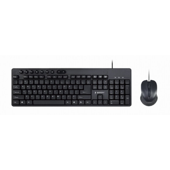 Tastatūra + pele GEMBIRD KBS-UM-04 ENG Black (KBS-UM-04)