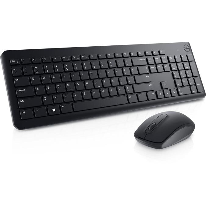 Tastatūra + pele DELL WRL KM3322W ENG Black (580-AKFZ)