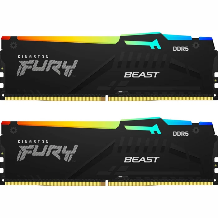 Operatīvā atmiņa Kingston Fury Beast RGB 32Gb 5600MHz DDR5 CL36 KIT of 2x16GB (KF556C36BBEAK2-32)