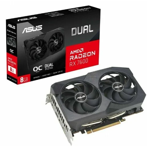 Videokarte ASUS AMD Radeon RX 7600 8 GB GDDR6 (DUAL-RX7600-O8G-V2)