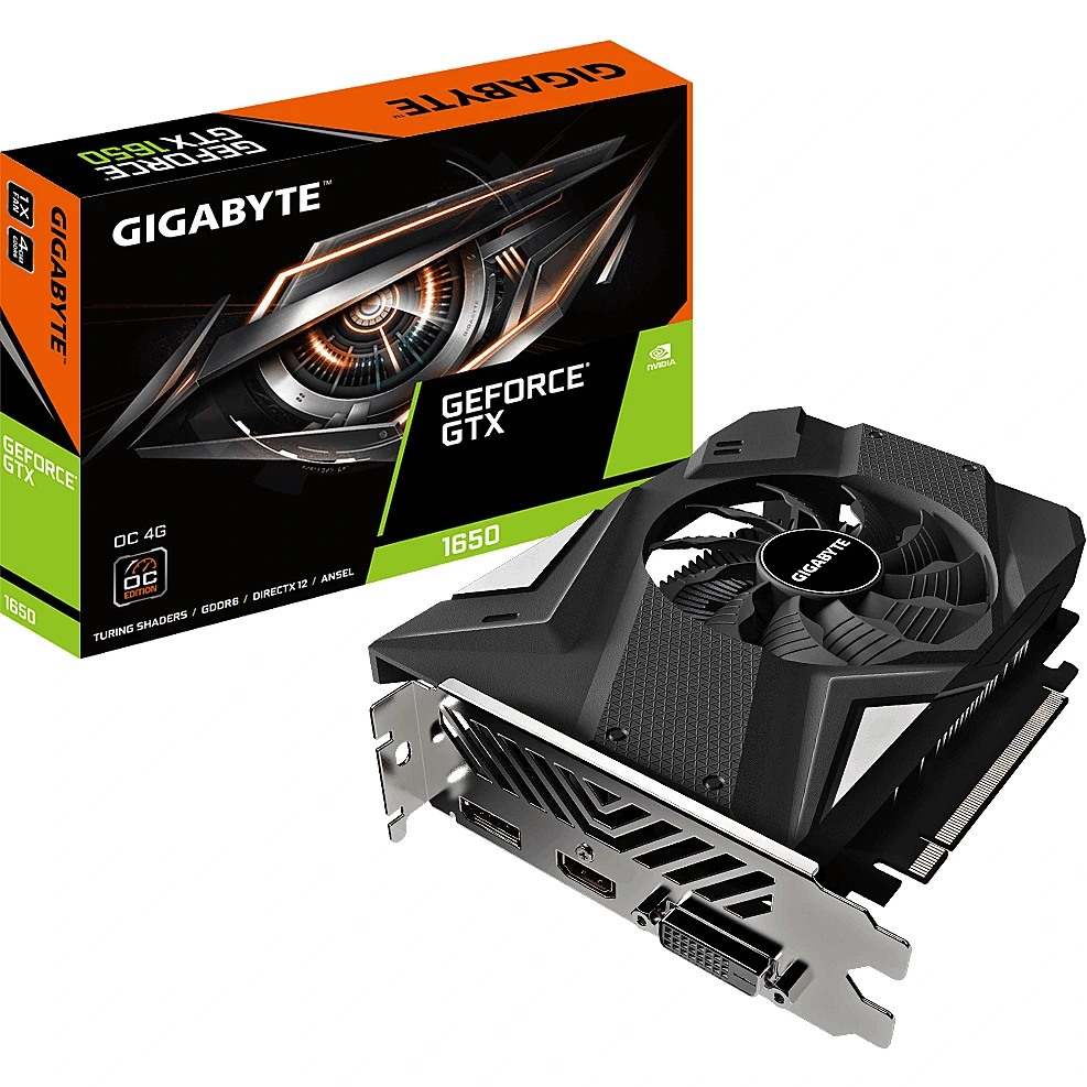 Videokarte GIGABYTE NVIDIA GeForce GTX 1650 4 GB GDDR6 (GV-N1656OC-4GD4.0)