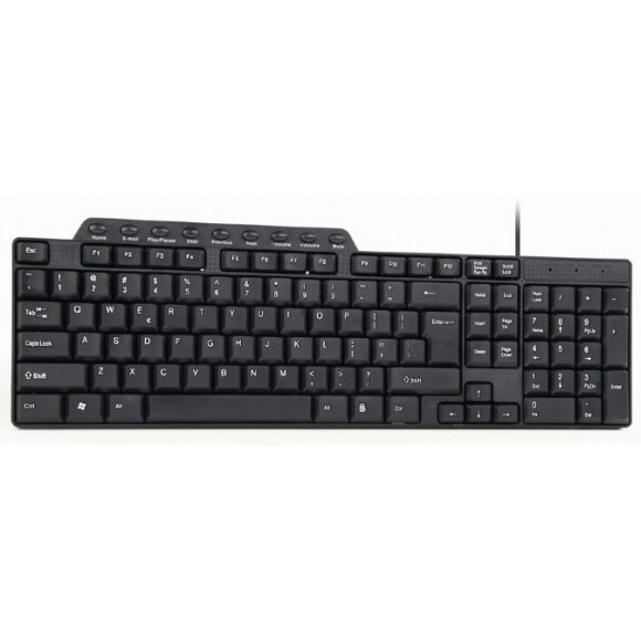 Tastatūra GEMBIRD MULTIMEDIA USB BLACK ENG (KB-UM-104)