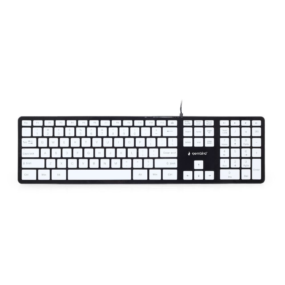 Tastatūra GEMBIRD MULTIMEDIA Black ENG (KB-MCH-02-BKW)