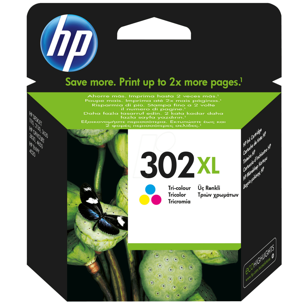 HP 302 XL Tri-color ink 330 pages (F6U67AE/UUS)