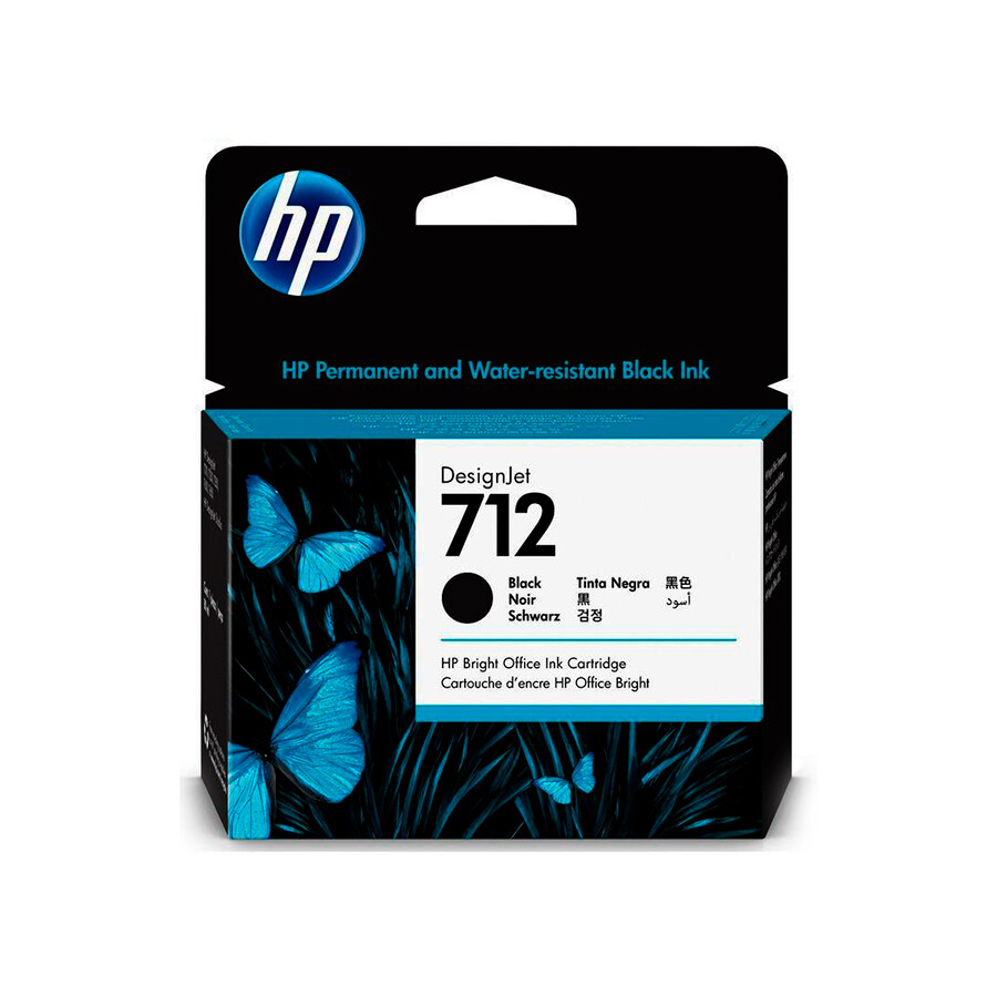 Kasetne HP 712 80-ml Black Designjet Ink Black (3ED71A)