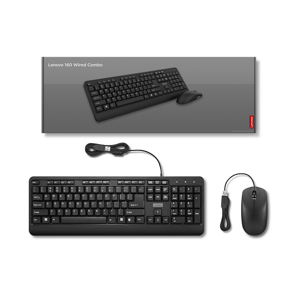 Tastatūra + pele LENOVO 160 ENG (GX31L52655)