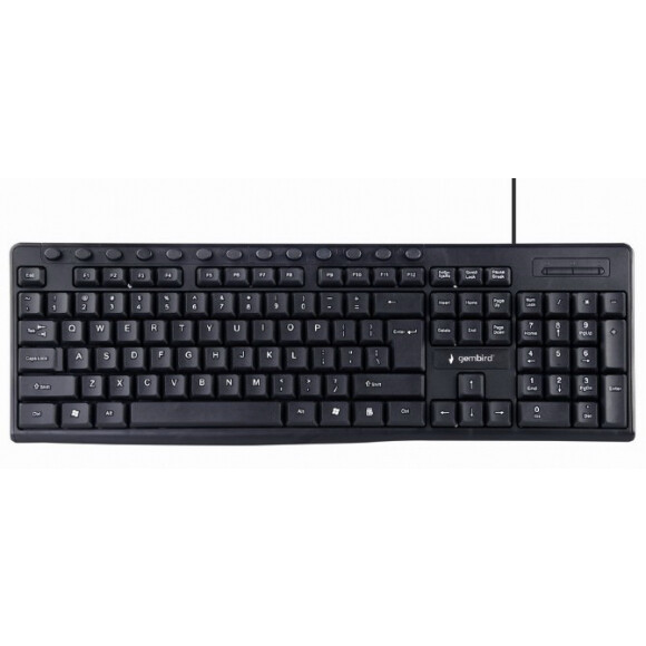 Tastatūra GEMBIRD MULTIMEDIA USB ENG/BLACK (KB-UM-107)